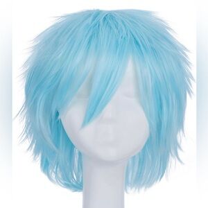 S-noilite Unisex Light Blue Costume Wig